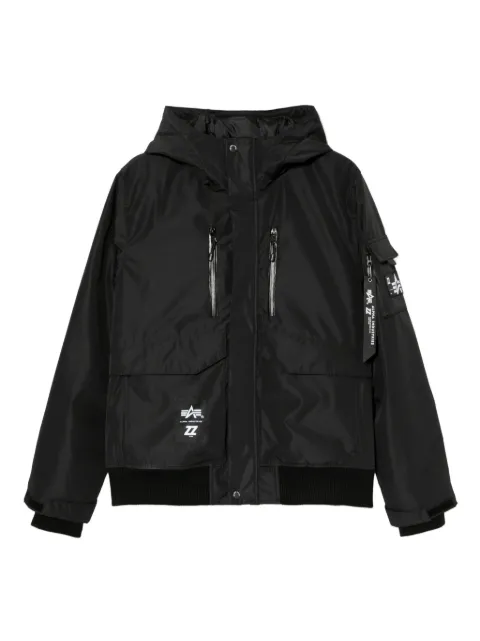 izzue logo-patch padded jacket