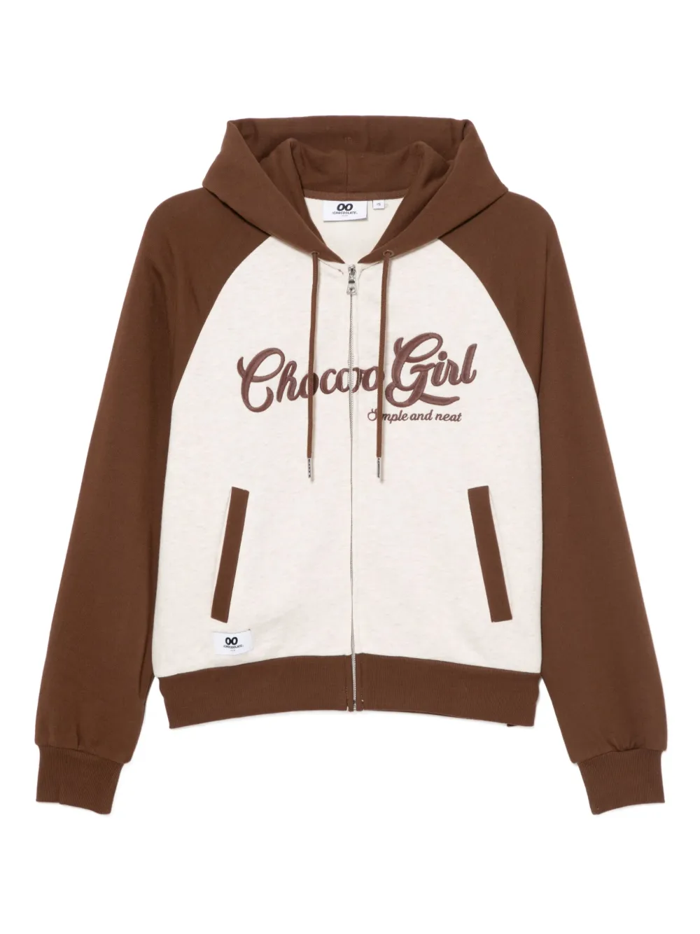 CHOCOOLATE logo-embroidered hoodie | Neutrals | Image 1