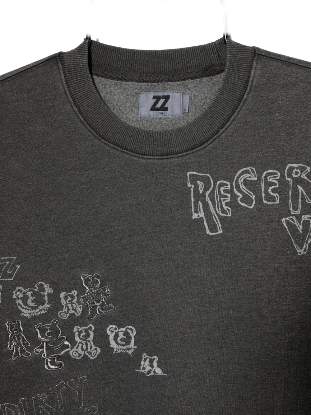Izzue Sweathshirt Mit Grafischer Stickerei In Gray