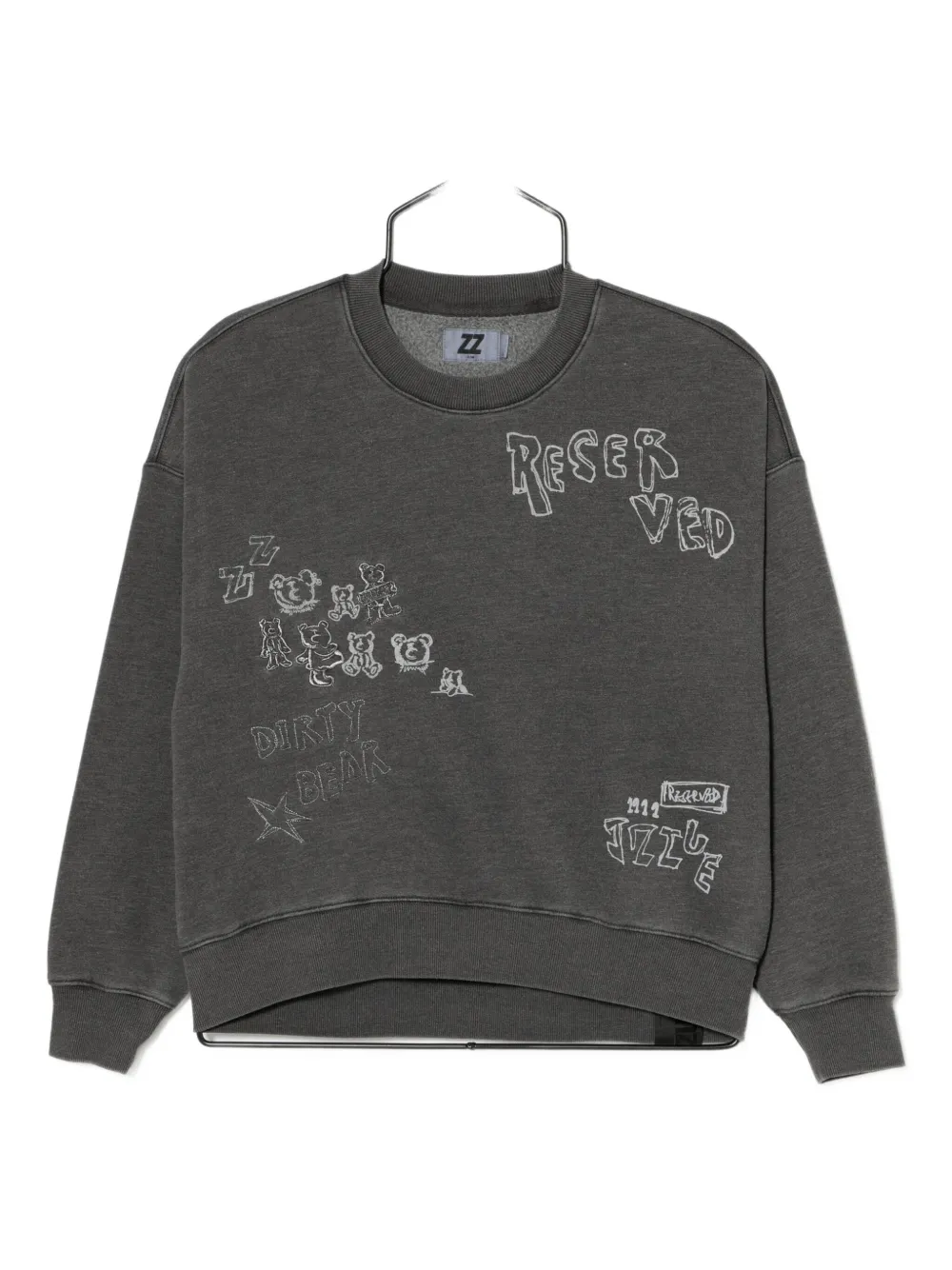 Izzue Sweathshirt Mit Grafischer Stickerei In Gray