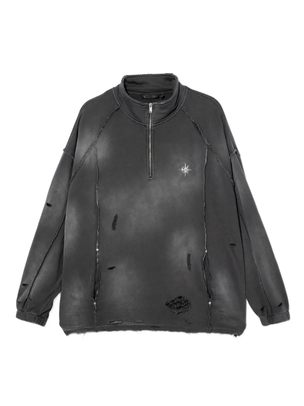 FIVE CM sudadera con efecto envejecido | gris | Image 1