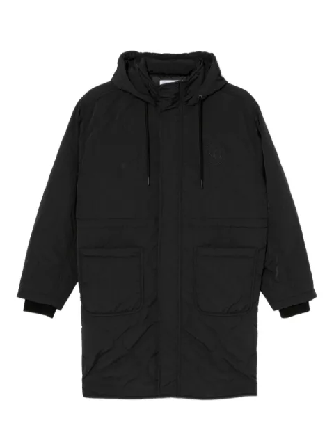 CHOCOOLATE logo-embroidered coat