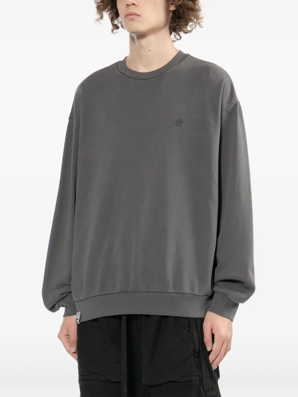 izzue Sweater met geborduurd logo Grijs