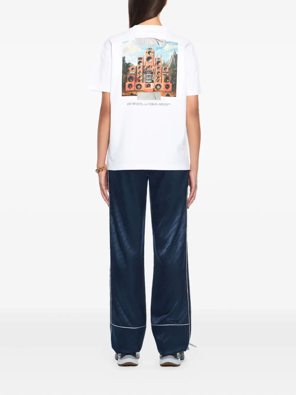 Off-White Soundsystem Tape T-shirt Wit