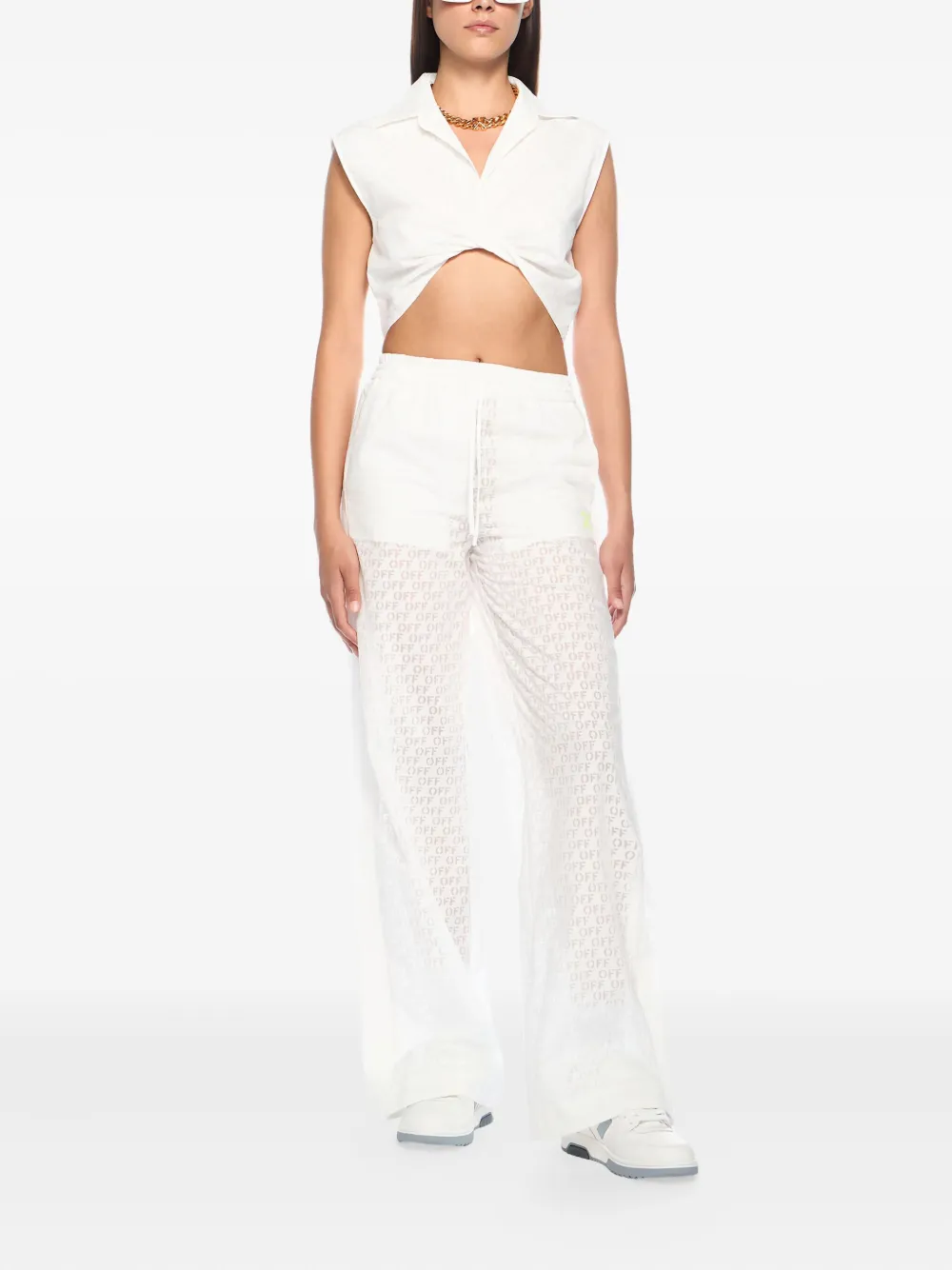 Off-White Off Stamp trousers - Wit