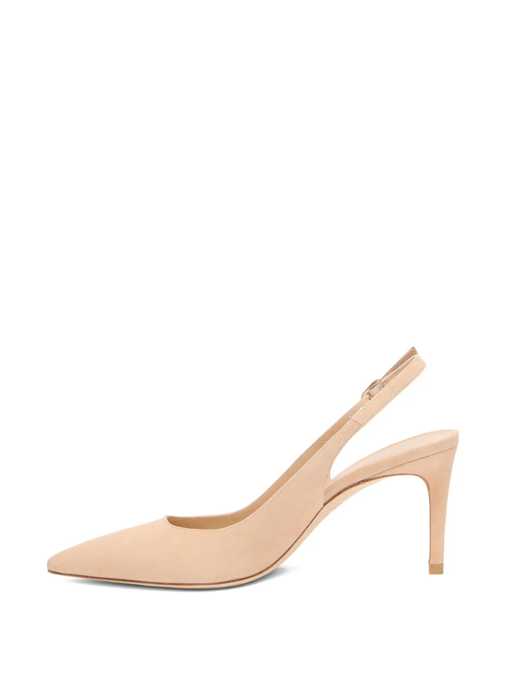 Stuart Weitzman 75 mm Stuart Power pumps met puntige neus Beige