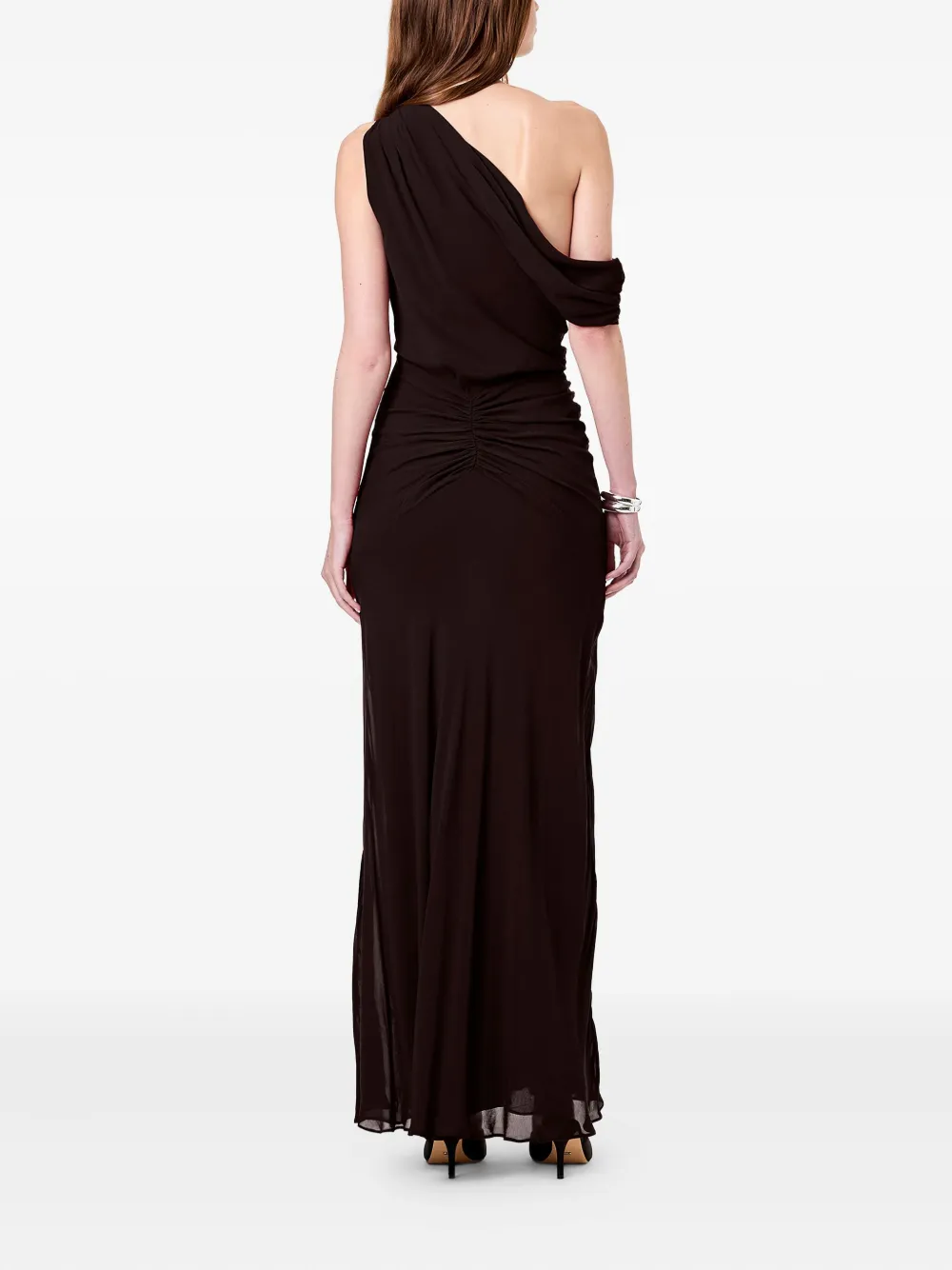 Nicholas Elza asymmetrische maxi-jurk Bruin