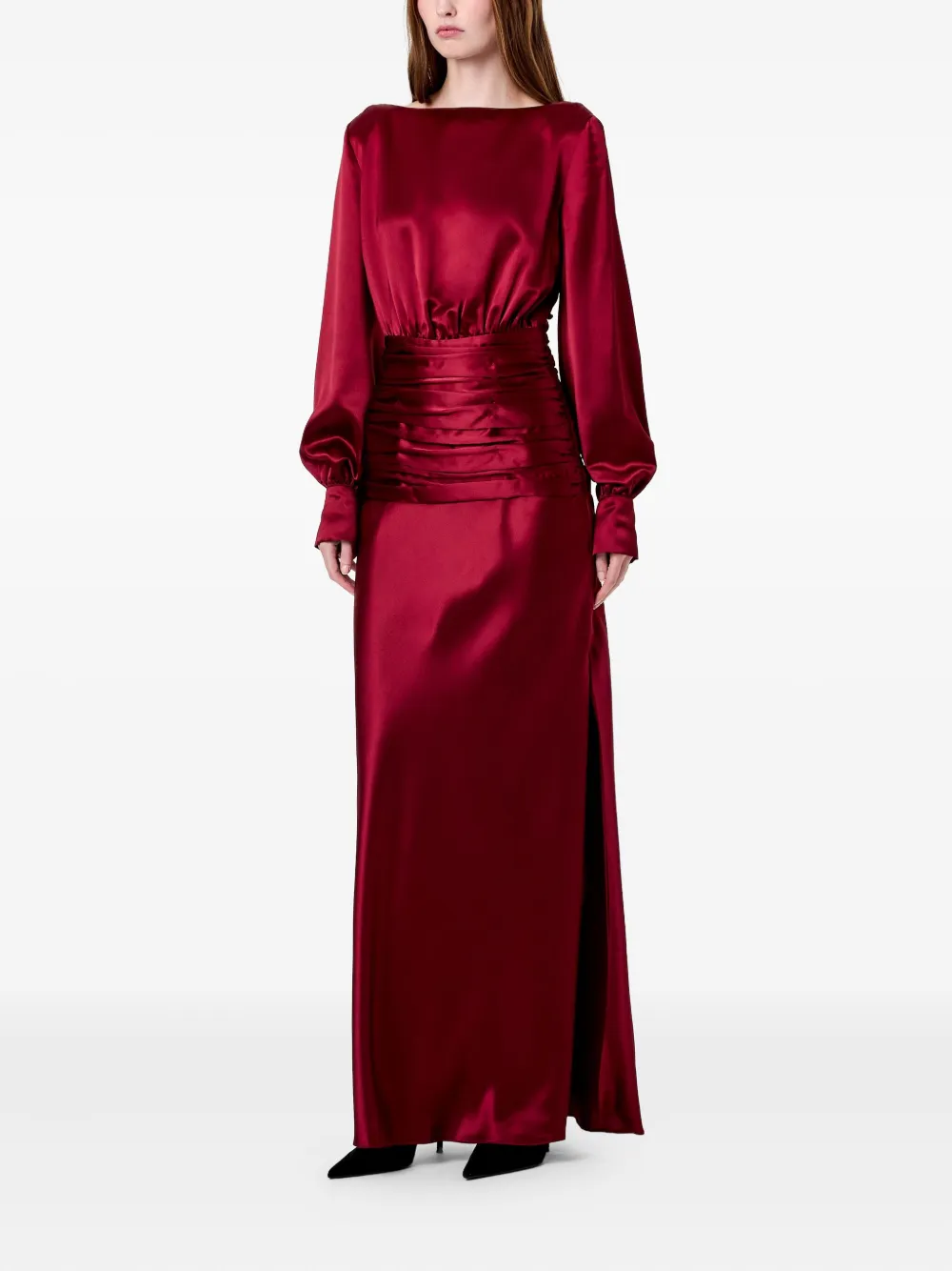 Nicholas Samina ruched maxi dress - Rood