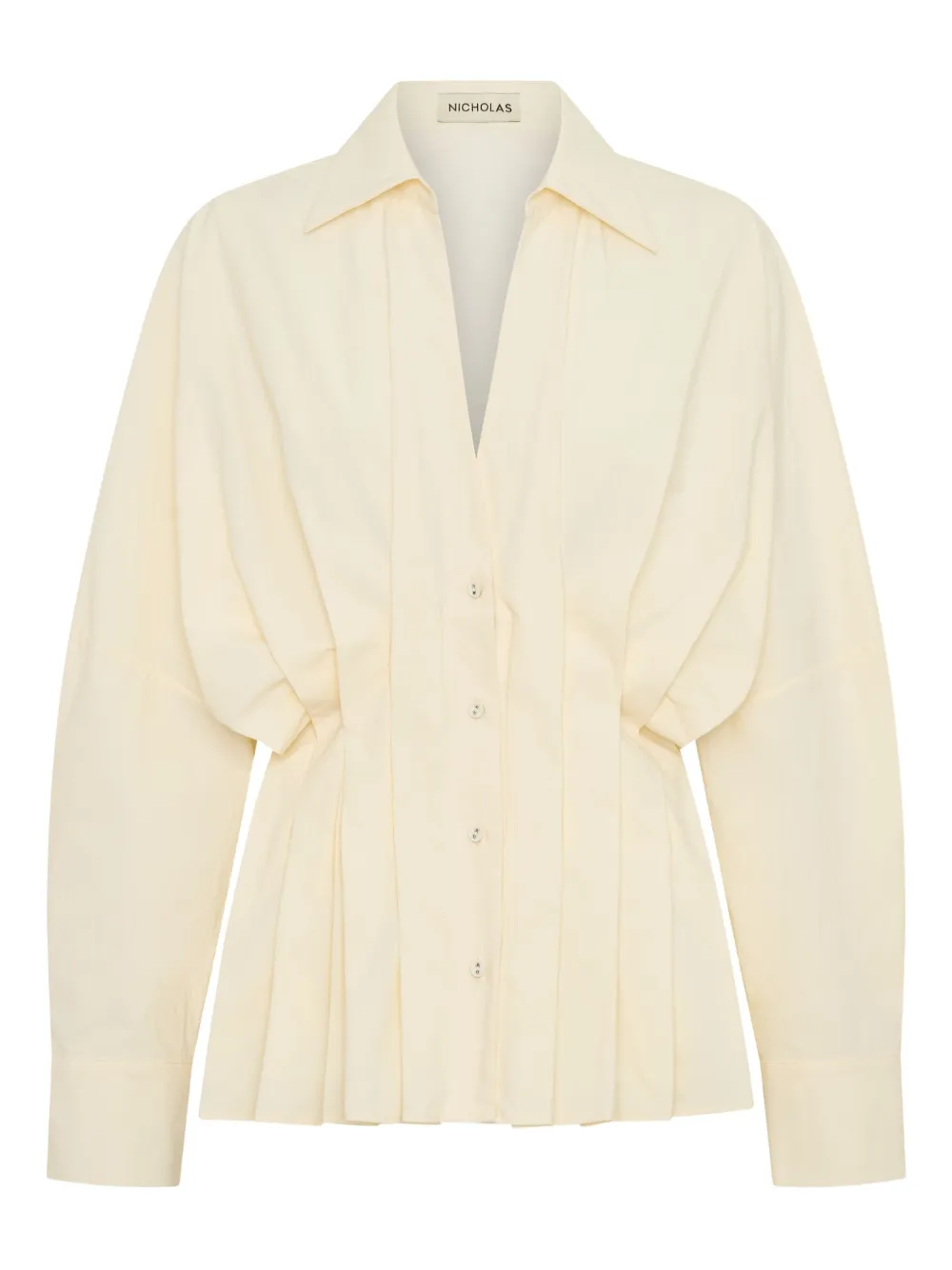 Nicholas Reggie pleated shirt - ニュートラル Nicholas Reggie pleated shirt - ニュートラル