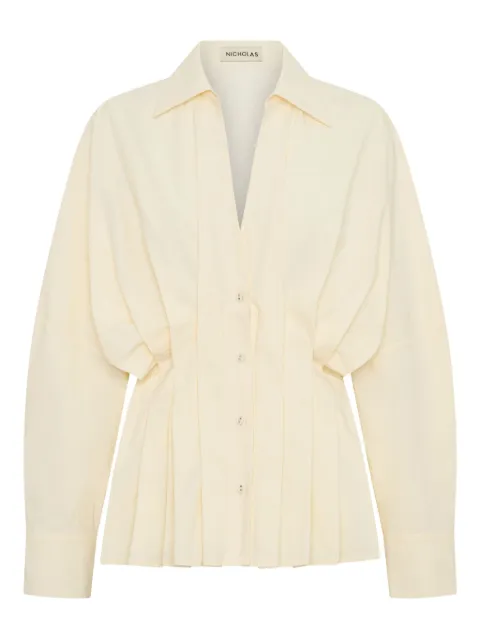 Nicholas Reggie pleated shirt