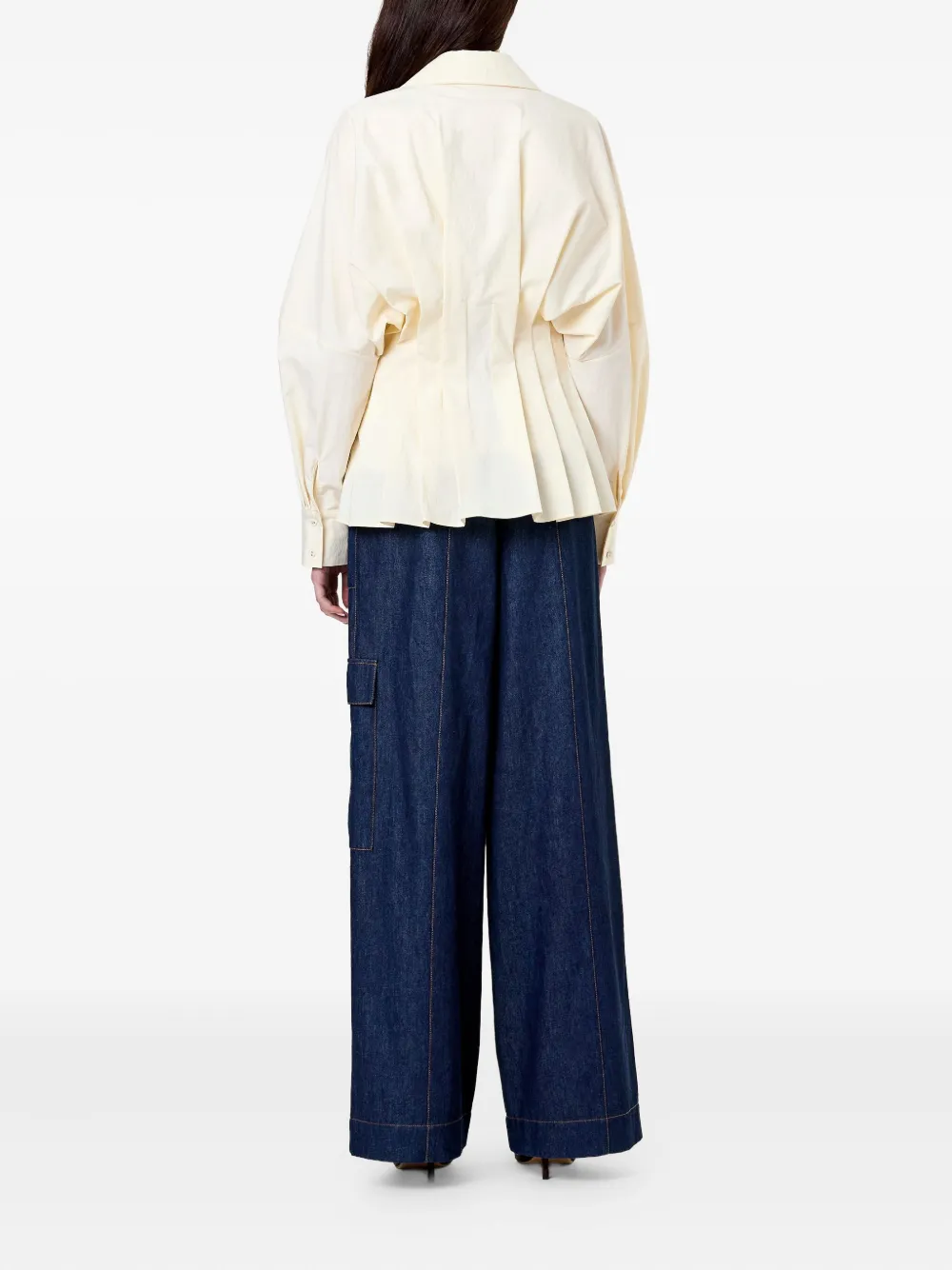Nicholas Reggie blouse met plooien Beige