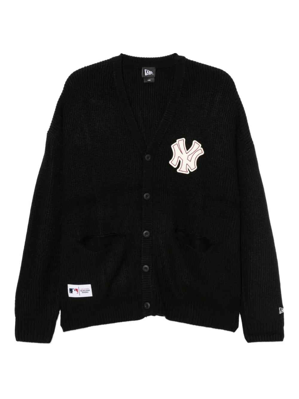 NEW ERA CAP logo-patch cardigan | Black | Image 1