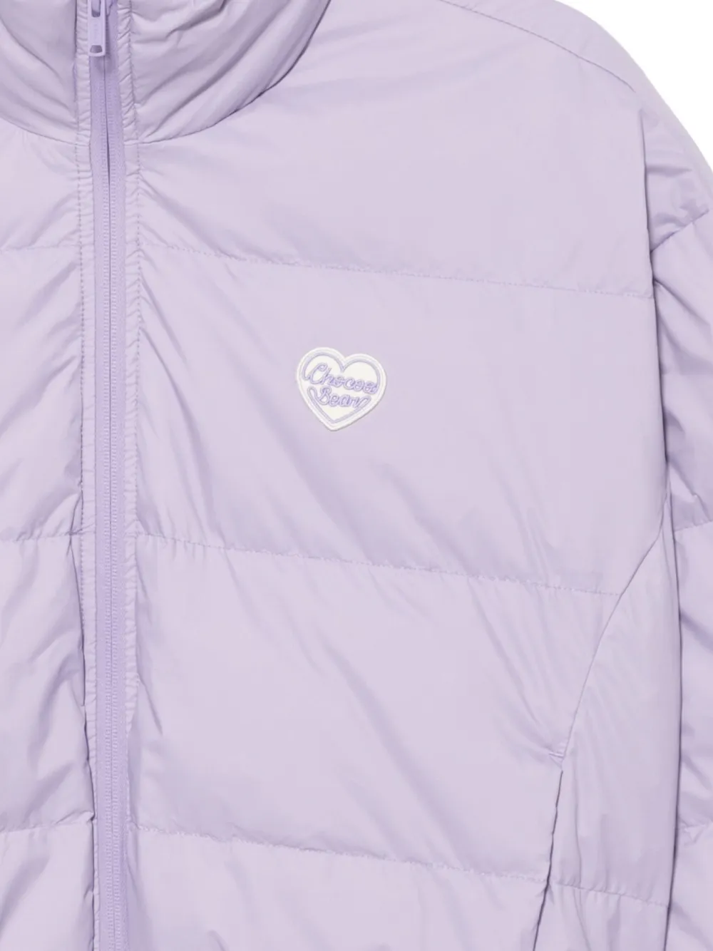 Chocoolate Logo-embroidered Puffer Jacket In Purple