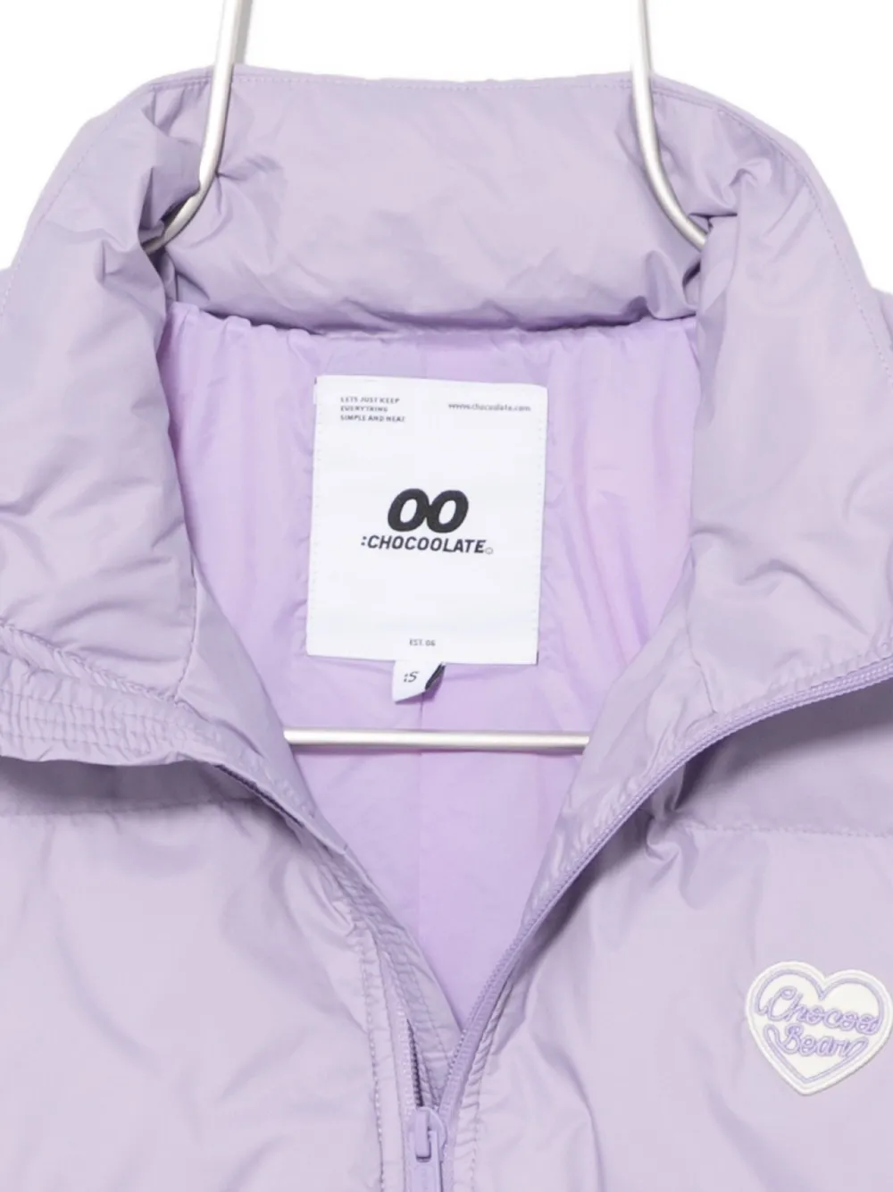 Chocoolate Logo-embroidered Puffer Jacket In Purple