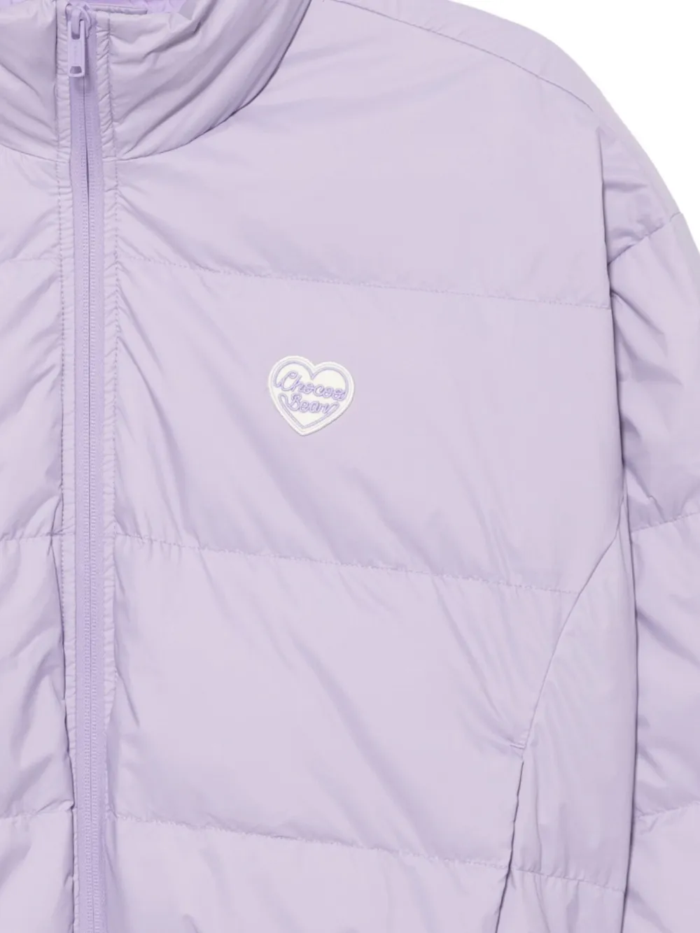 Chocoolate Logo-embroidered Puffer Jacket In Purple