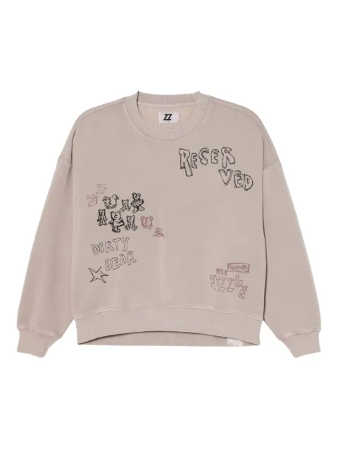 izzue graphic-embroidered sweatshirt