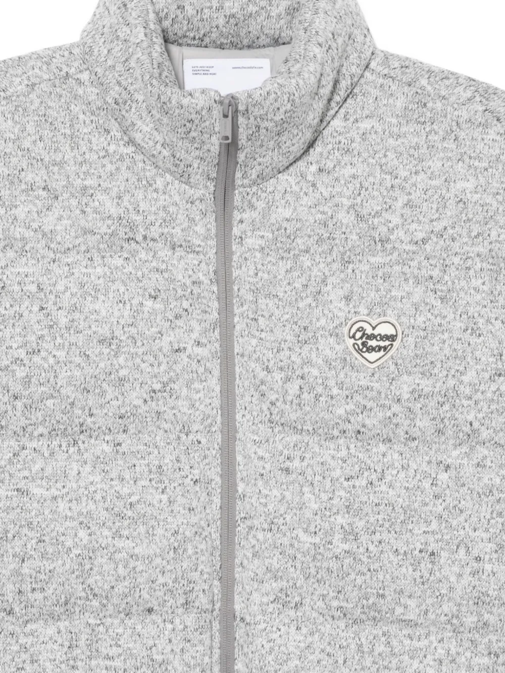 Chocoolate Logo-embroidered Puffer Jacket In Gray