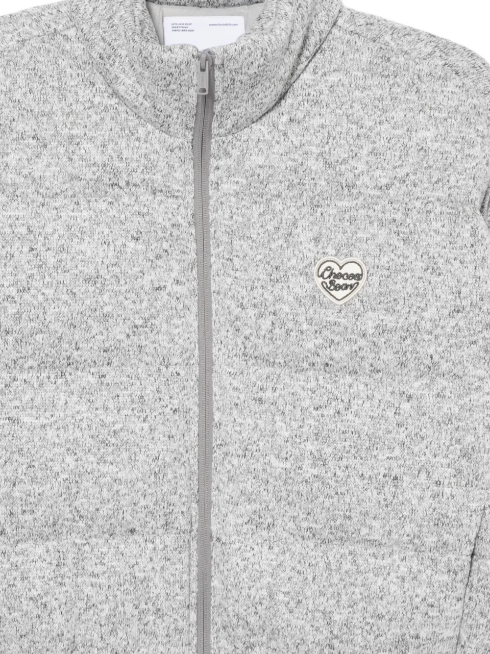 Chocoolate Logo-embroidered Puffer Jacket In Gray