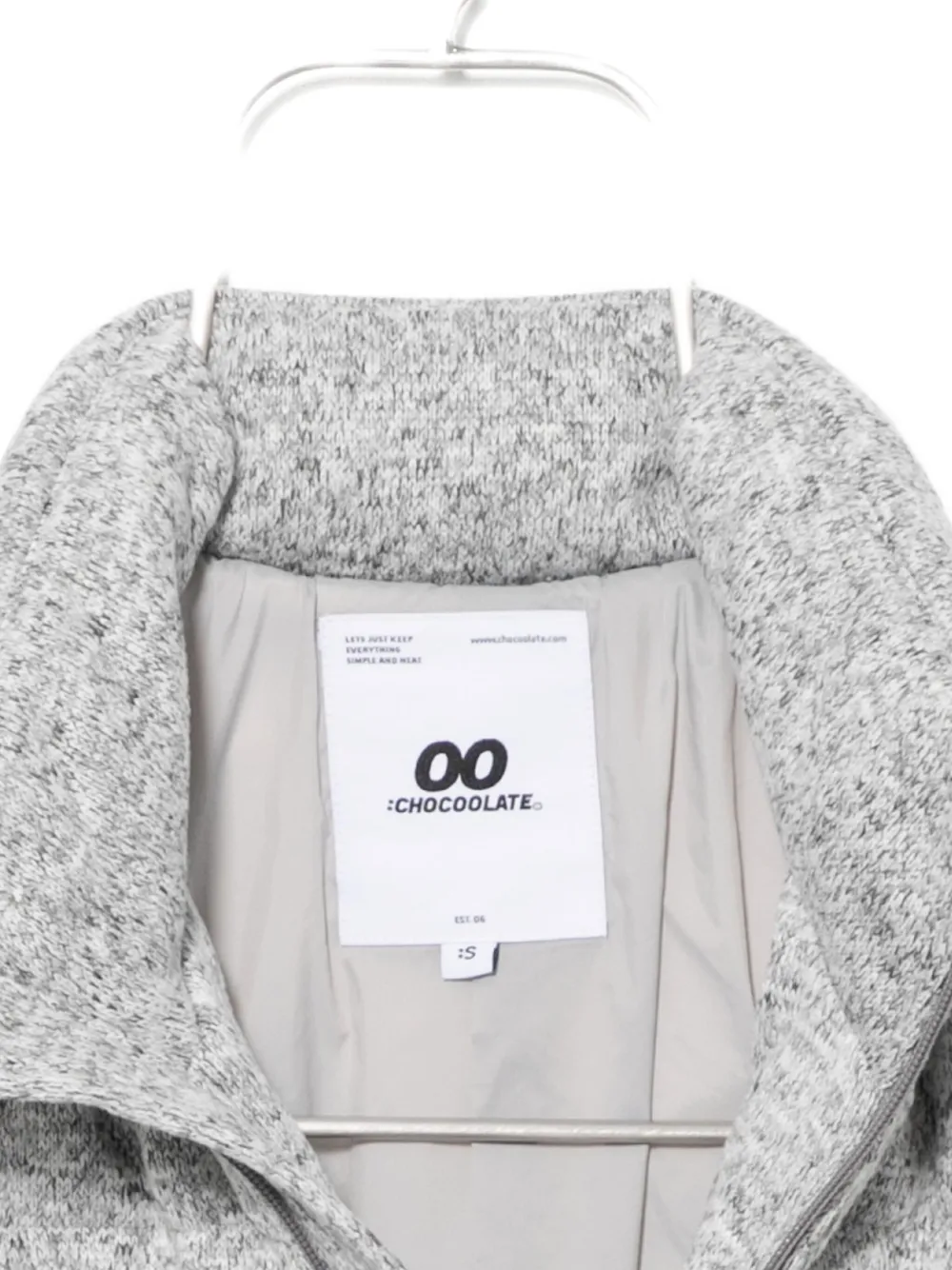 Chocoolate Logo-embroidered Puffer Jacket In Gray