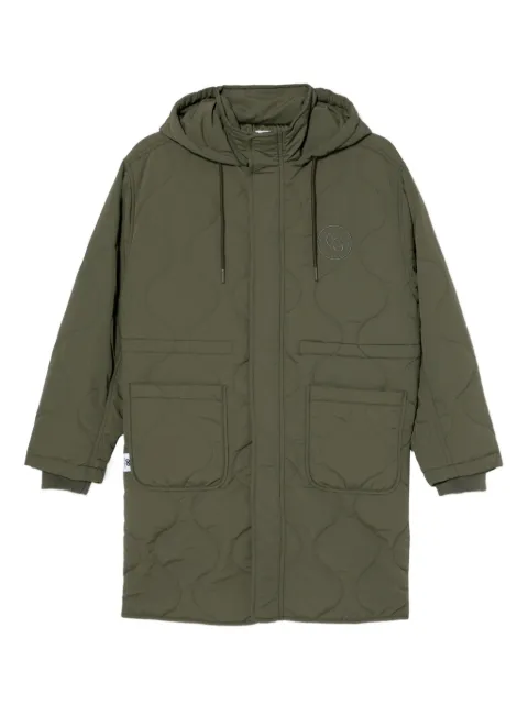 CHOCOOLATE logo-embroidered coat