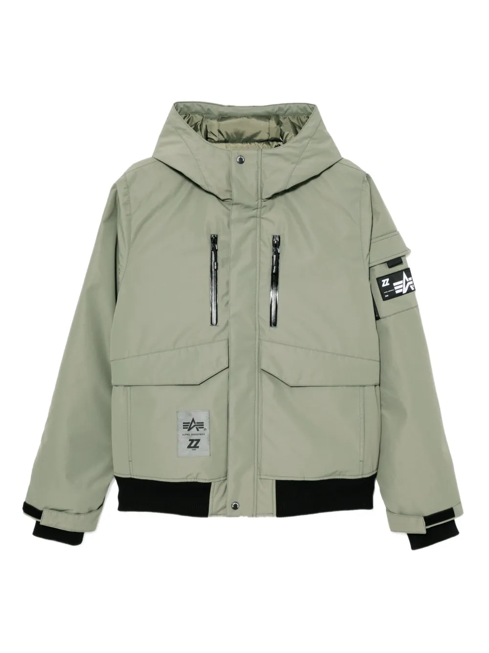 izzue logo-patch jacket | Green | Image 1