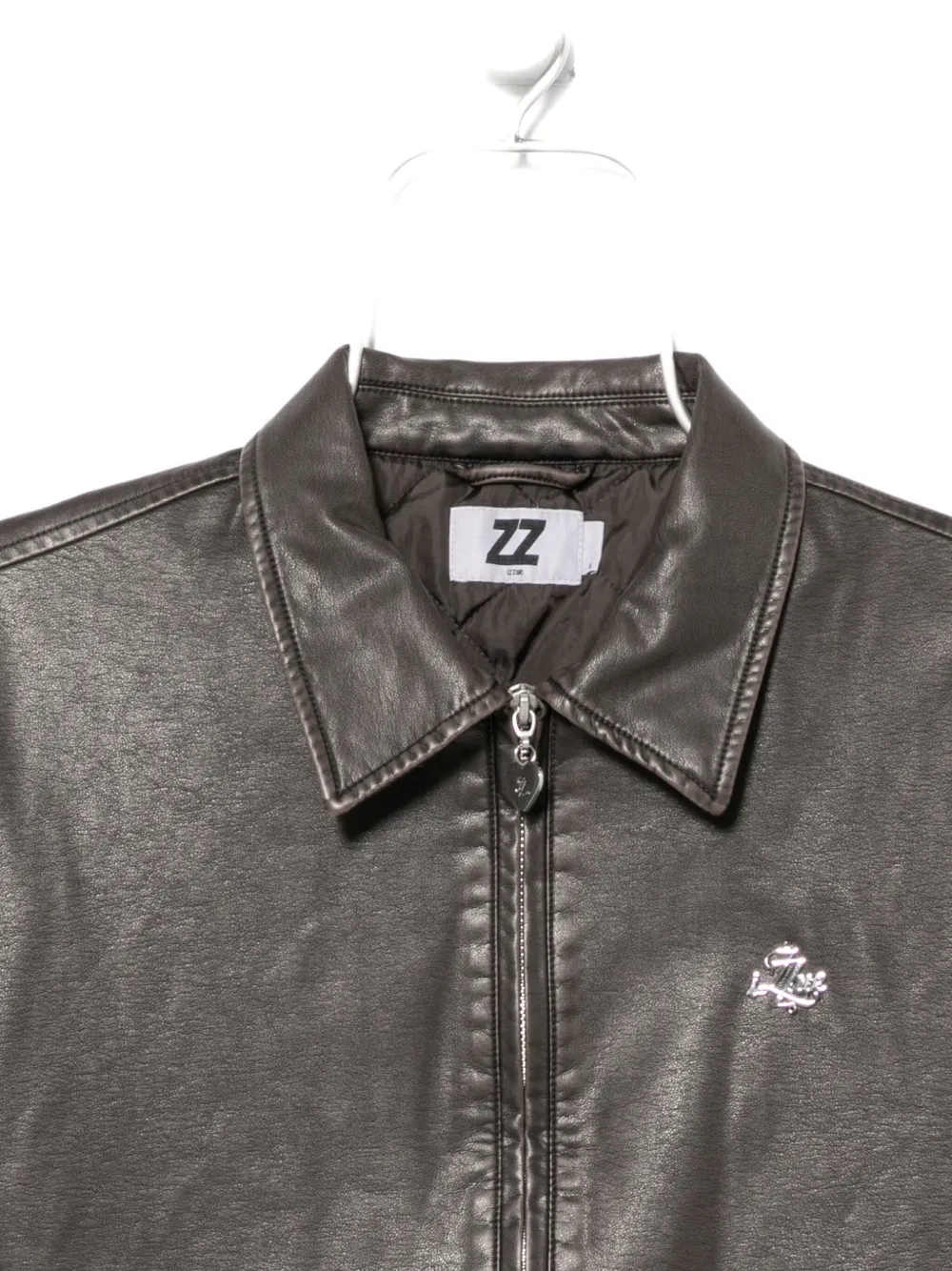 Izzue Jacke Mit Logo-schild In Gray