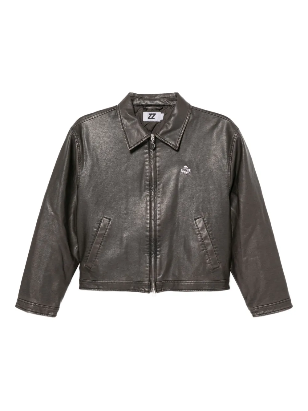 izzue logo-plaque jacket | Brown | Image 1