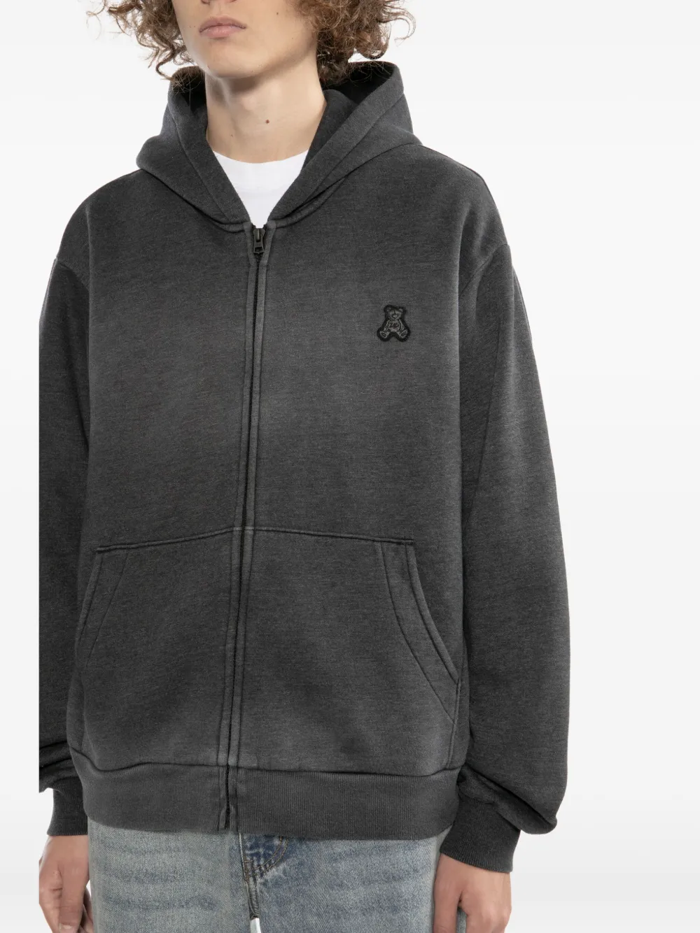 izzue Hoodie met borduurwerk Grijs