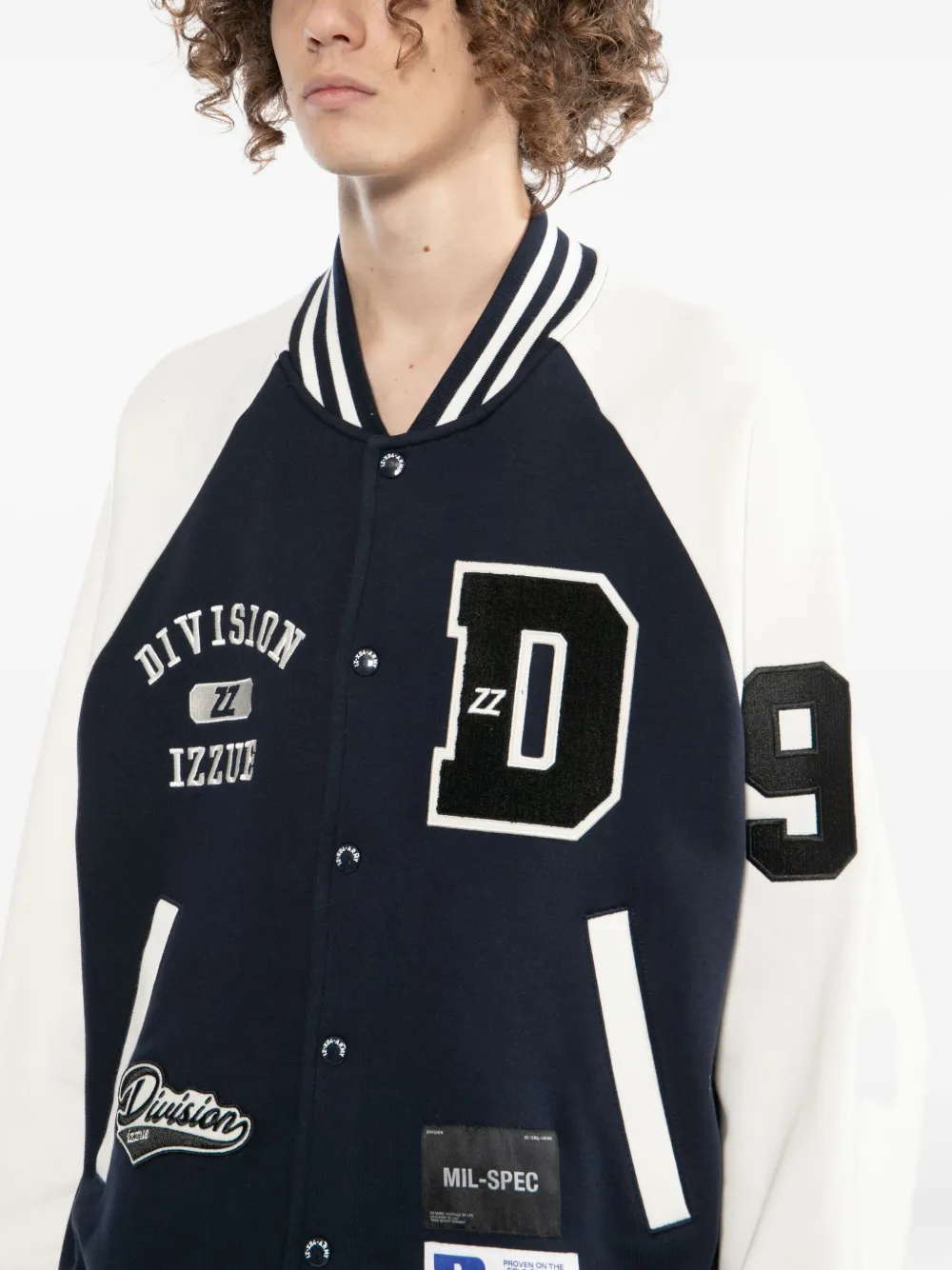 Izzue X Russell Athletic Logo-embroidered Bomber Jacket In Blue