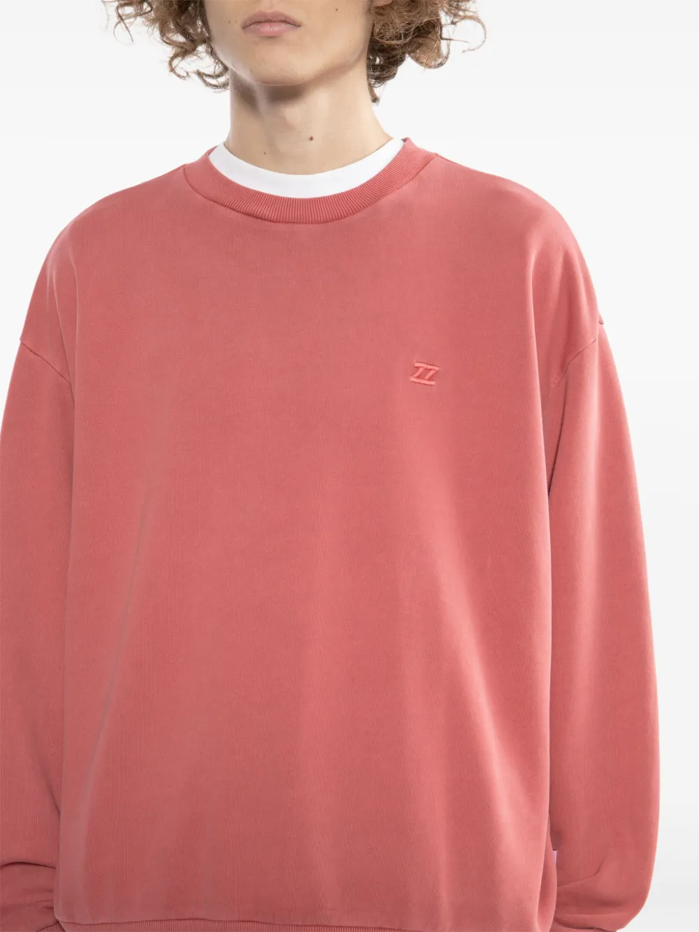 izzue Sweater met geborduurd logo Rood
