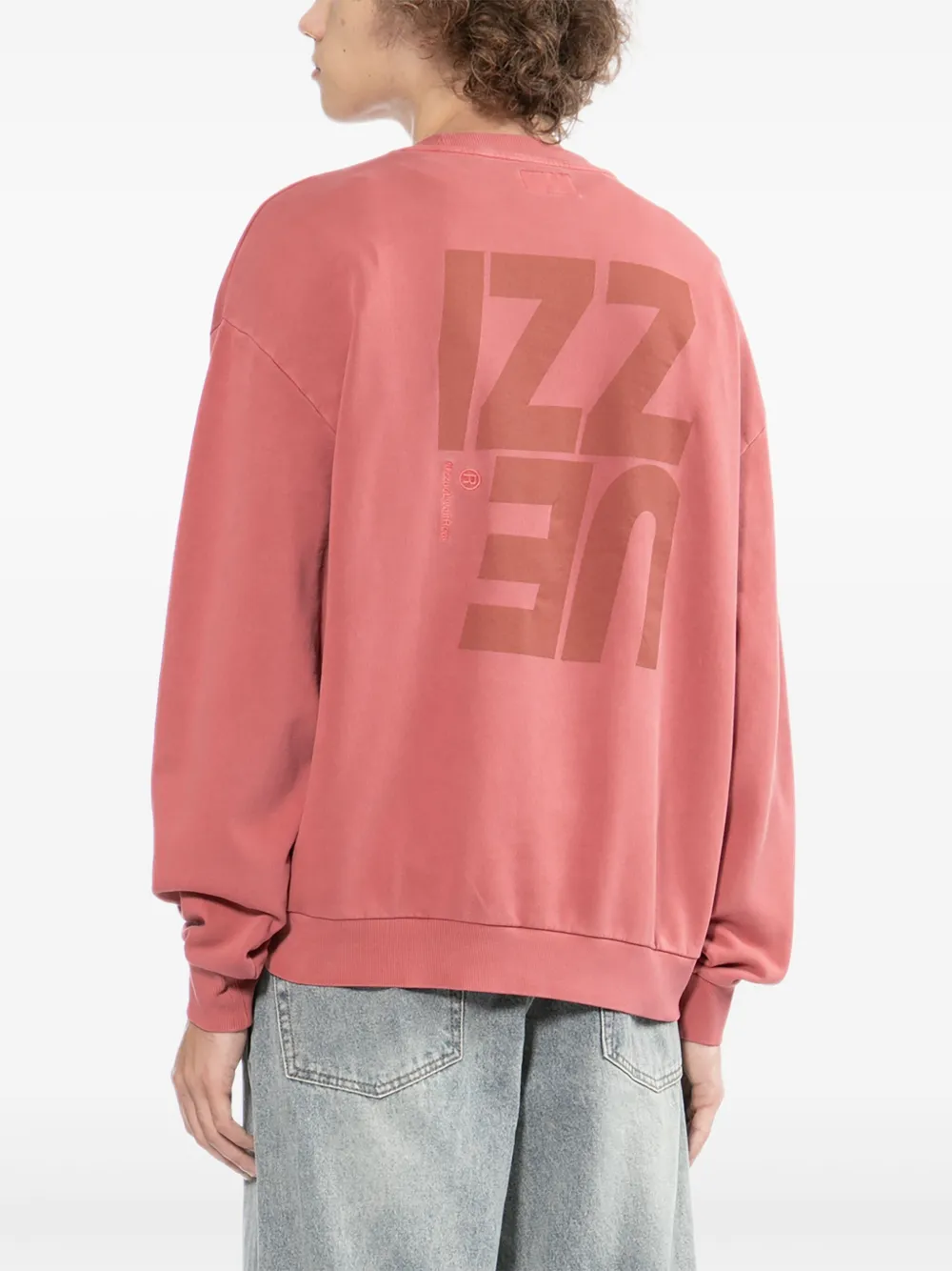izzue Sweater met geborduurd logo Rood