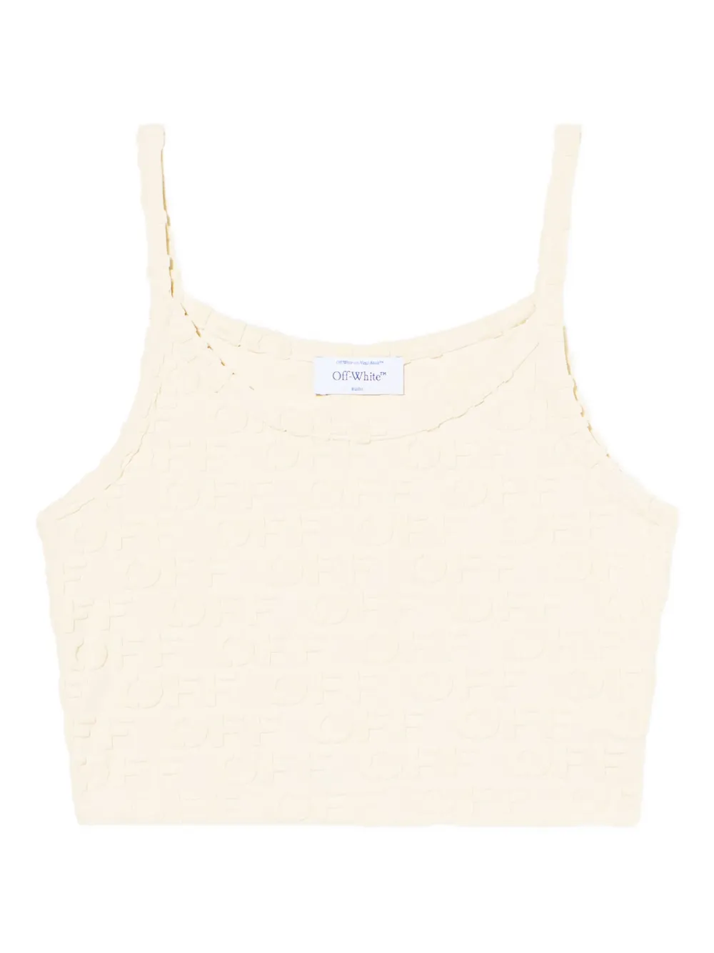 Off-white Monogram Embossed Terry Top In Neutral