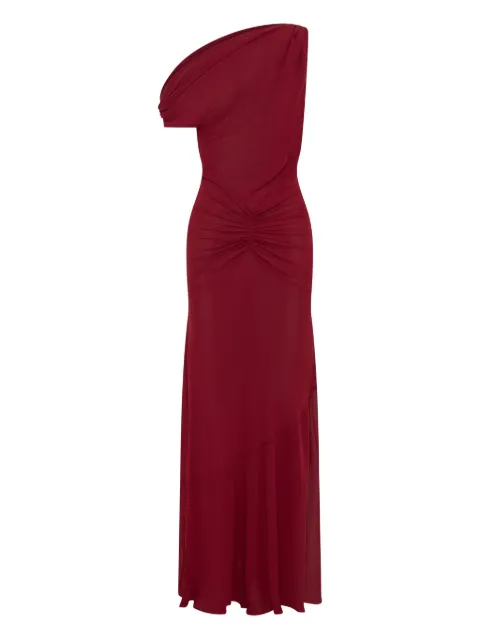 Nicholas Elza one-shoulder ruched maxi dress