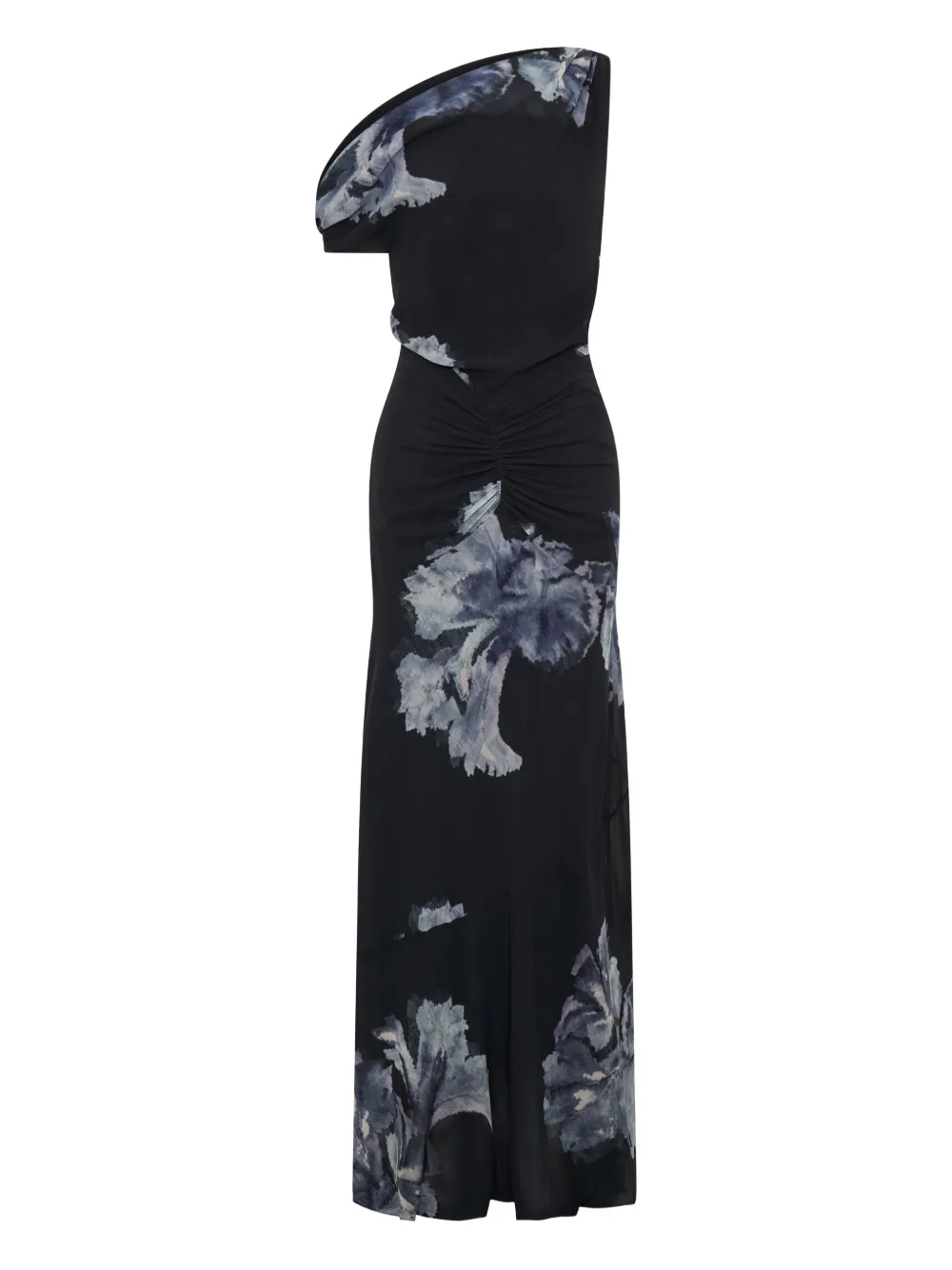 Nicholas Elza one-shoulder floral maxi dress - ブルー Nicholas Elza one-shoulder floral maxi dress - ブルー