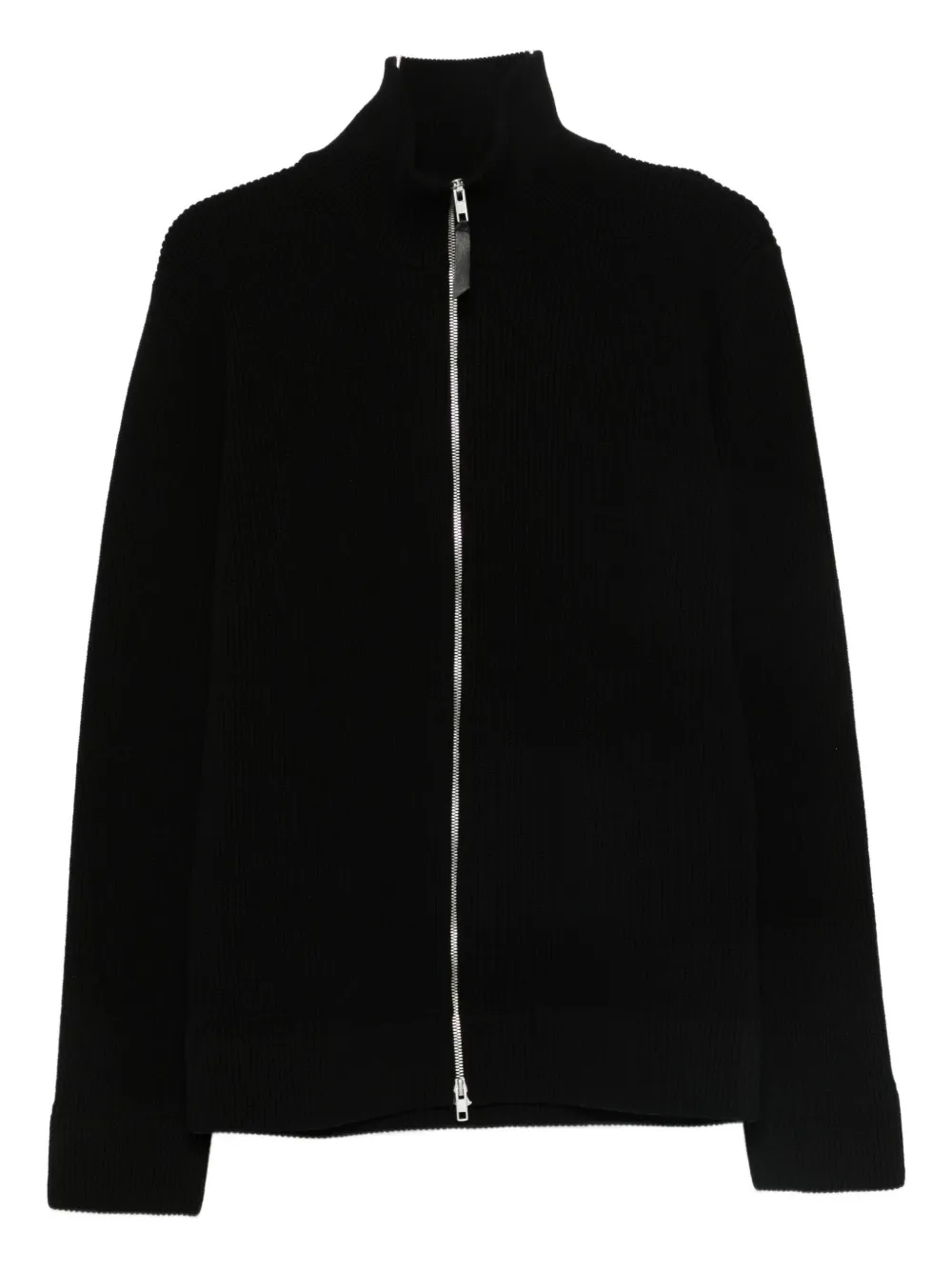 Maison Margiela Zip-up Cardigan In Black