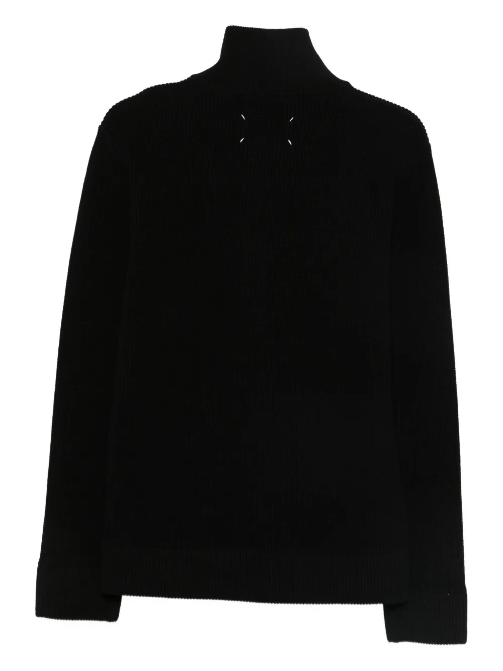 Maison Margiela Zip-up Cardigan In Black