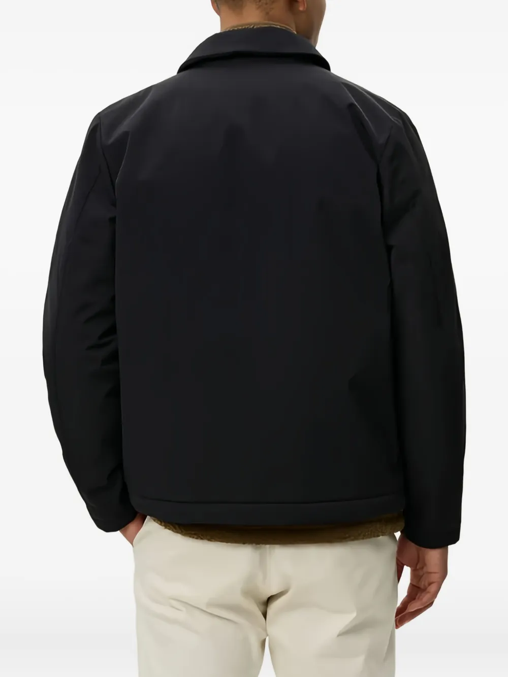 Les Deux Idris gewatteerd jack met rits Zwart