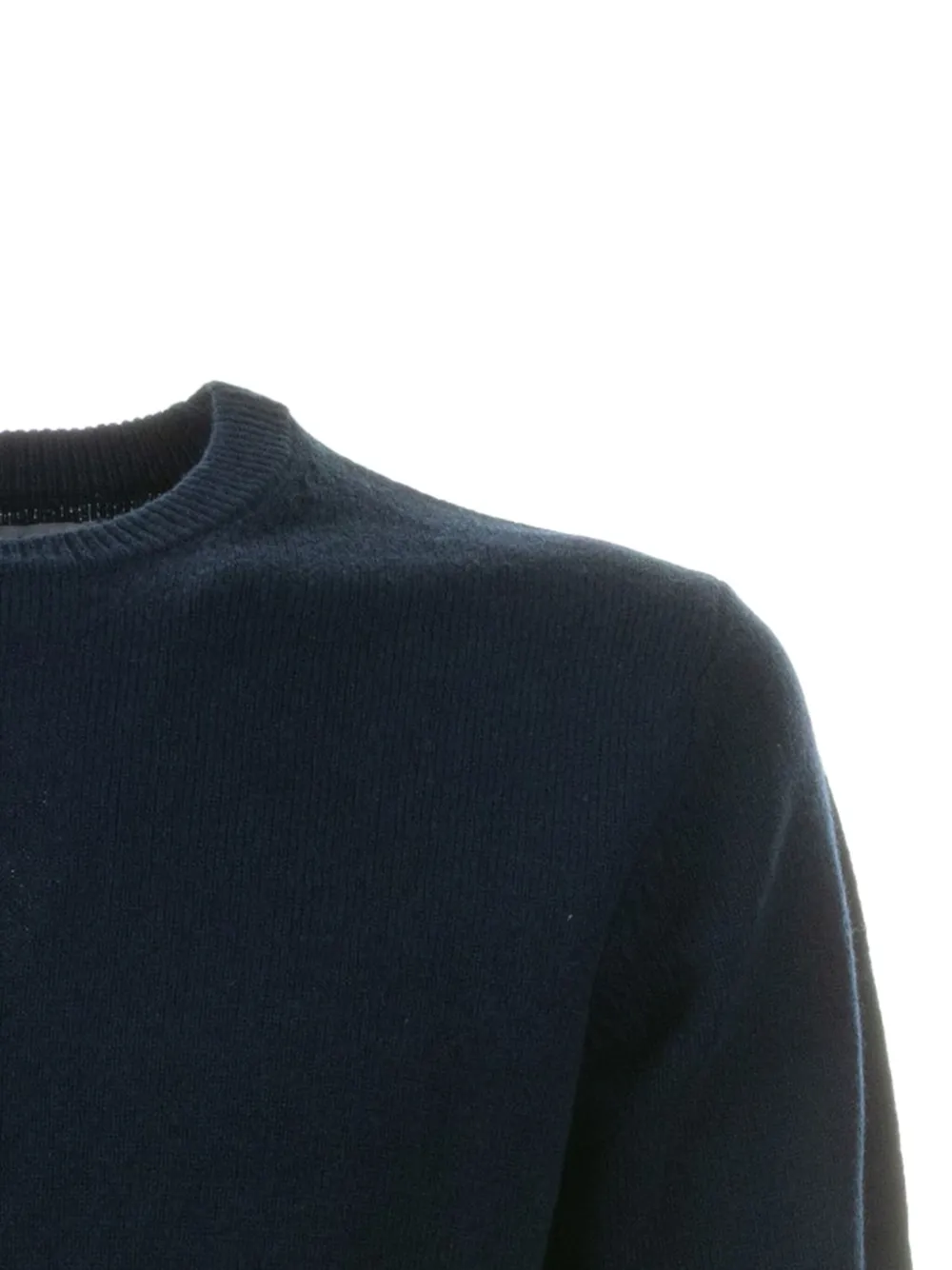 MC2 Saint Barth Trui met geribbelde afwerking - Blauw