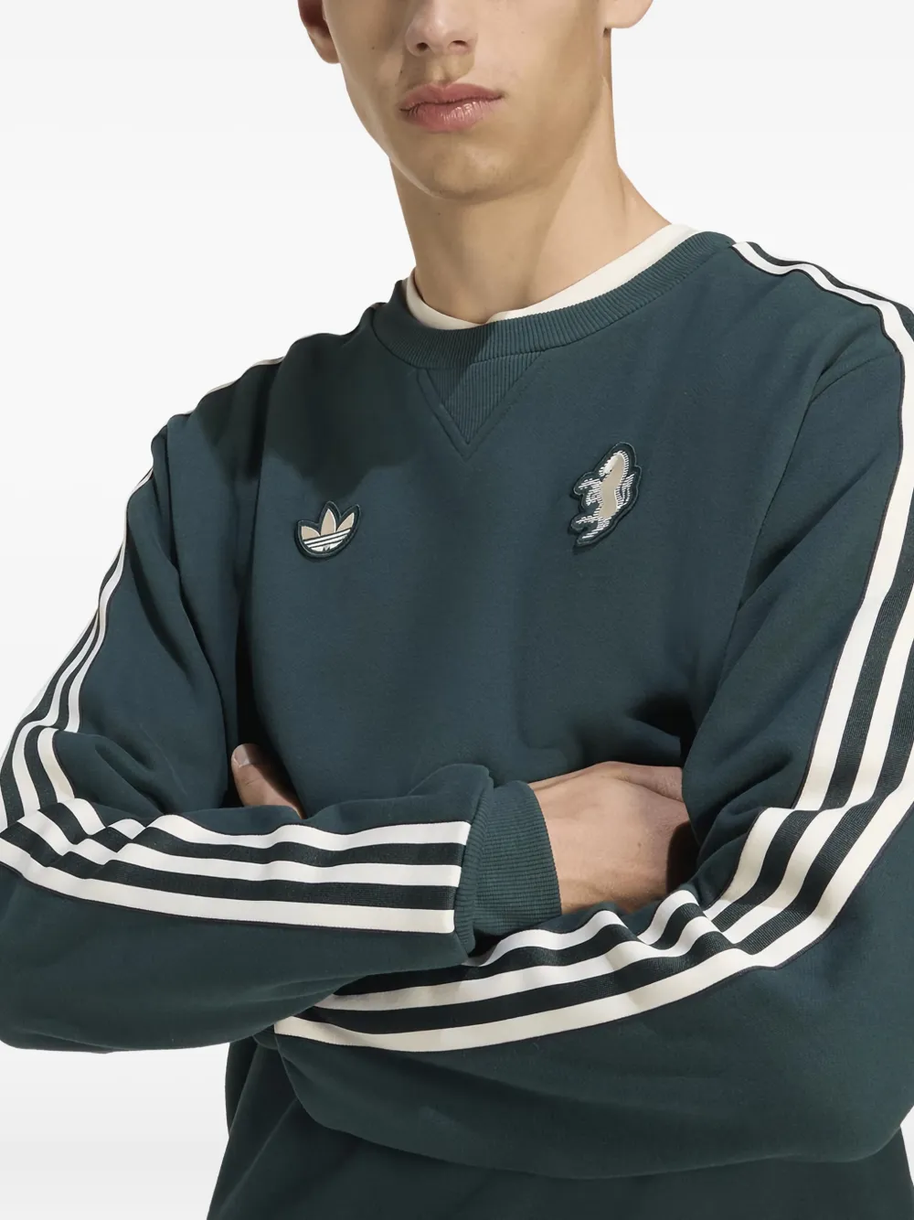 adidas Sweater met zijstreep Groen