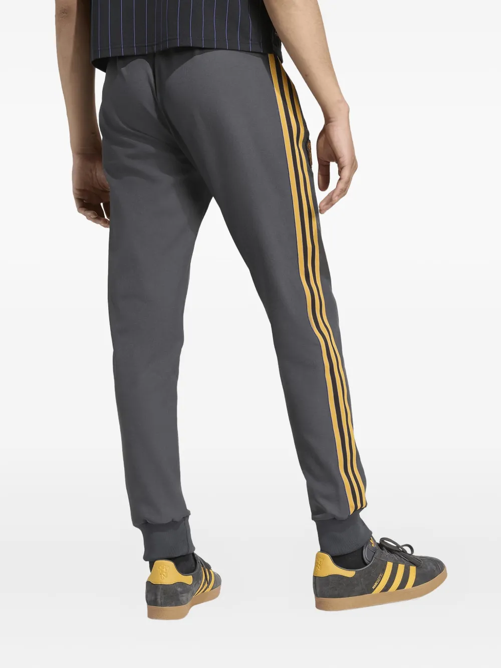 Adidas side-stripe track pants - Grijs