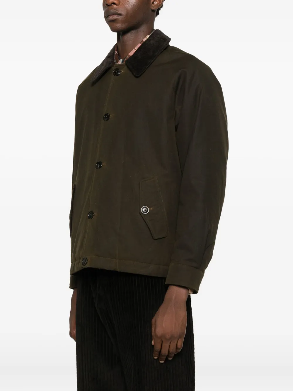 Baracuta Jack met ribfluwelen kraag Bruin