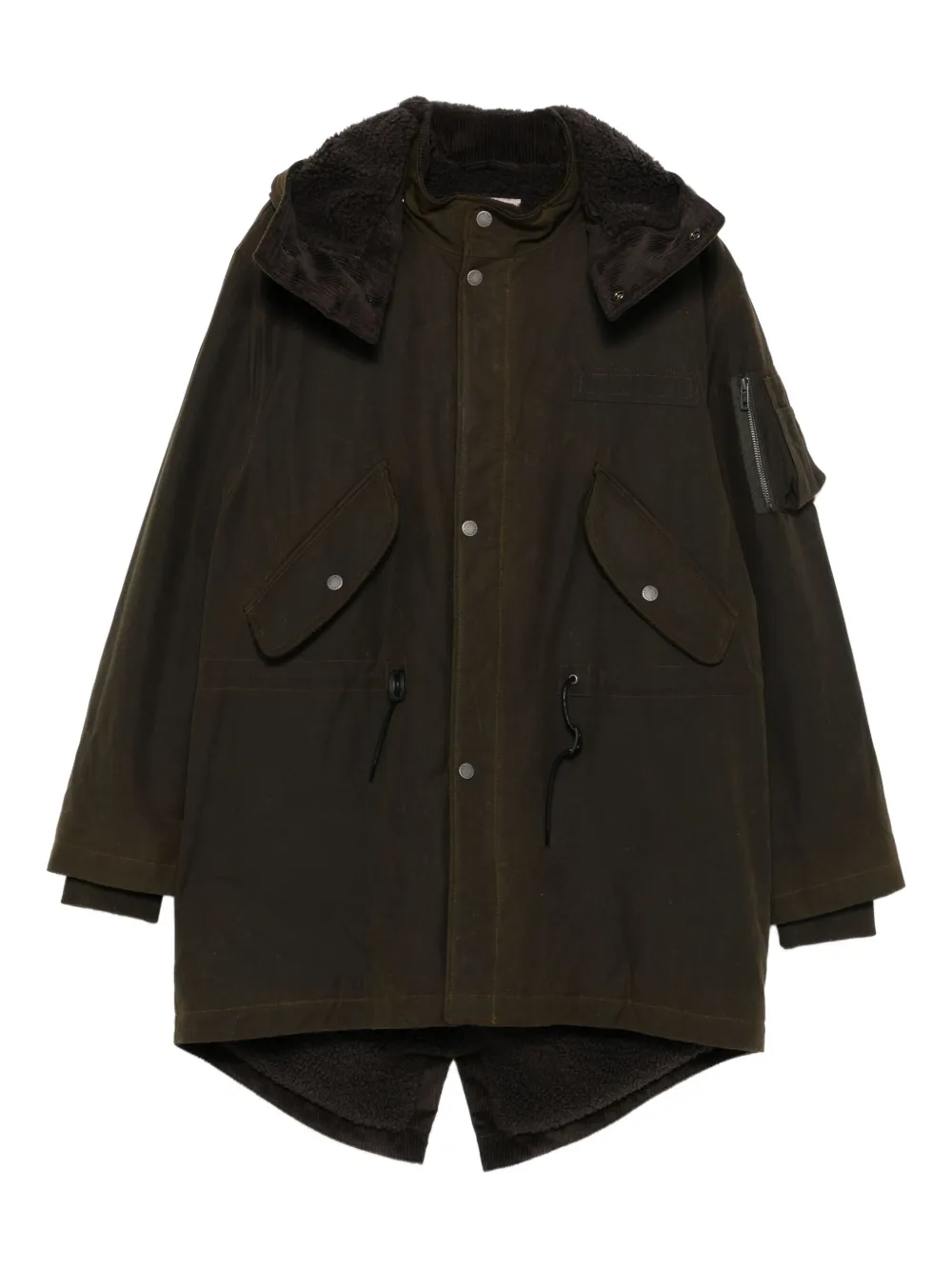 Baracuta chamarra con cuello de pana | verde | Image 1