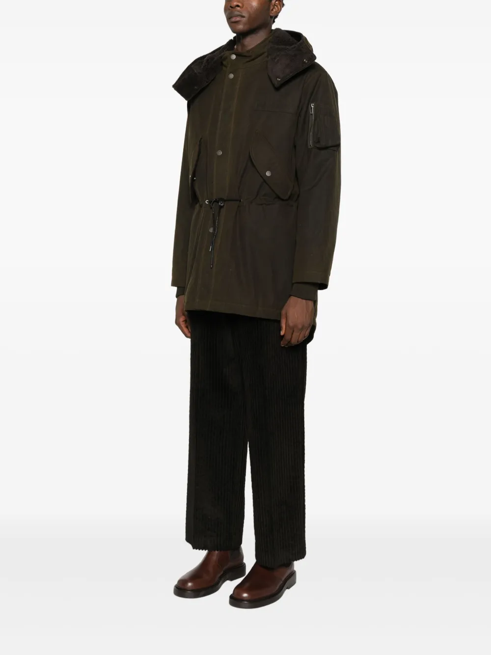 Baracuta Jack met ribfluwelen kraag Groen