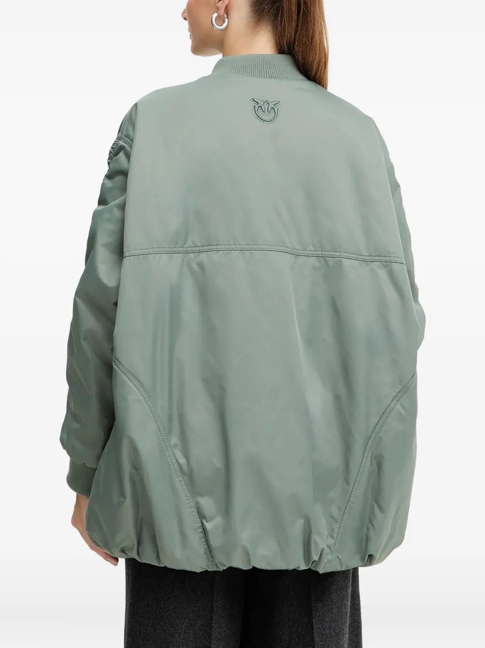 Pinko Ruched Belted Jacket In Green