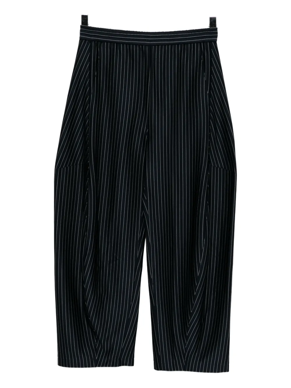 Tibi Winslow Striped Trousers In Black