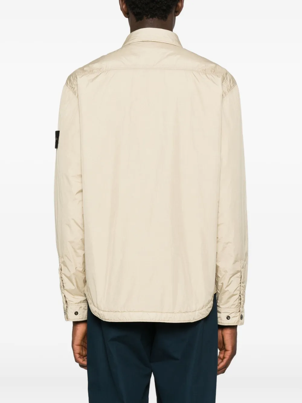 Stone Island Overhemd met klepzak en knopen Beige