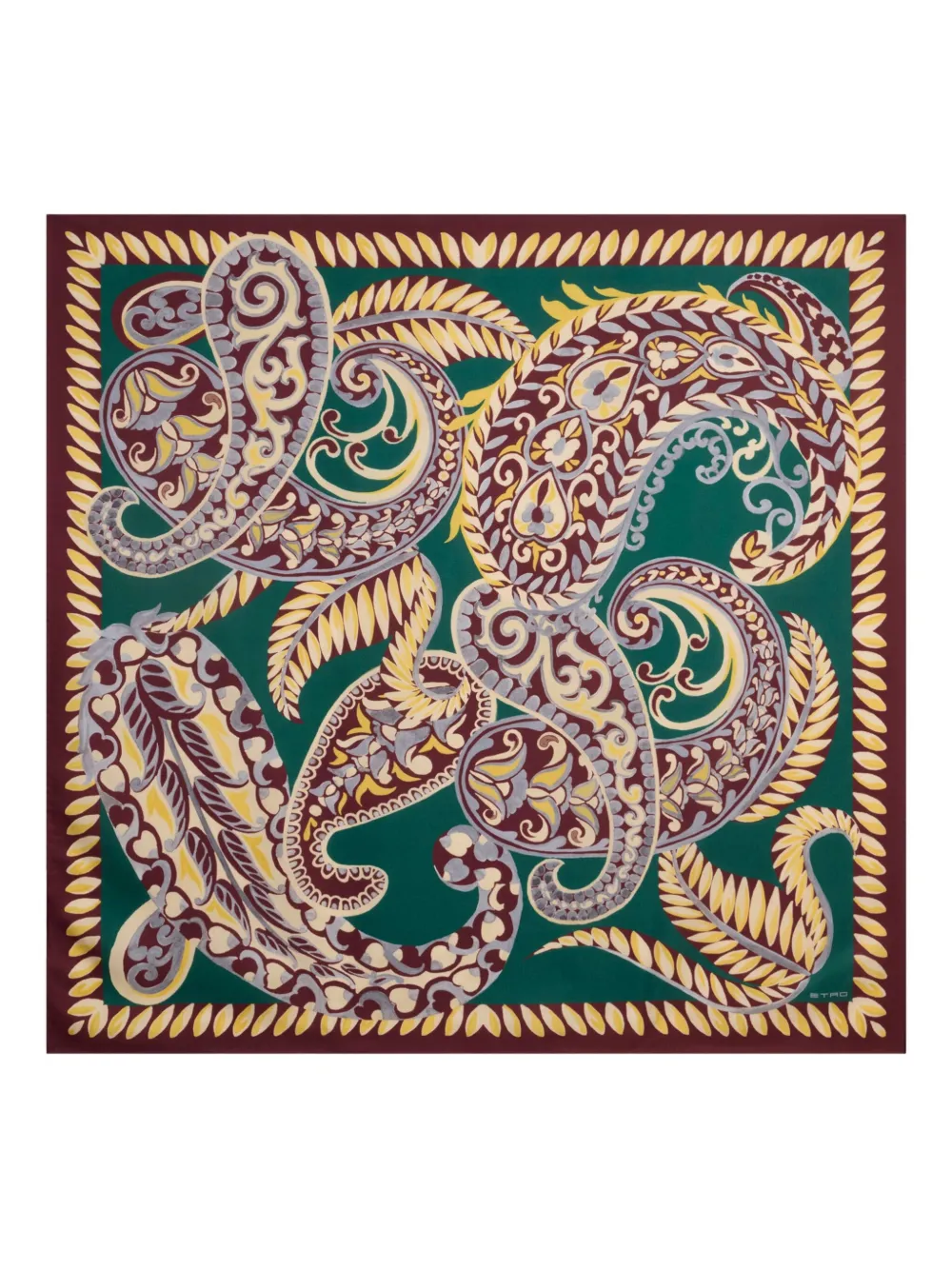 ETRO paisley floral silk scarf - レッド ETRO paisley floral silk scarf - レッド