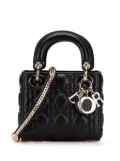 Christian Dior Pre-Owned 2021 Mini Lambskin Cannage Lady Dior satchel - Black