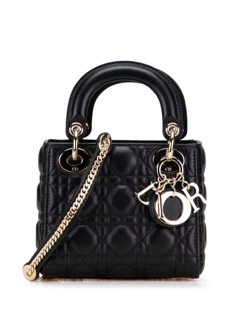 Christian Dior Pre-Owned شنطة 'كاناج ليدي ديور' جلد حمل صغيرة بحمالة كتف 2021