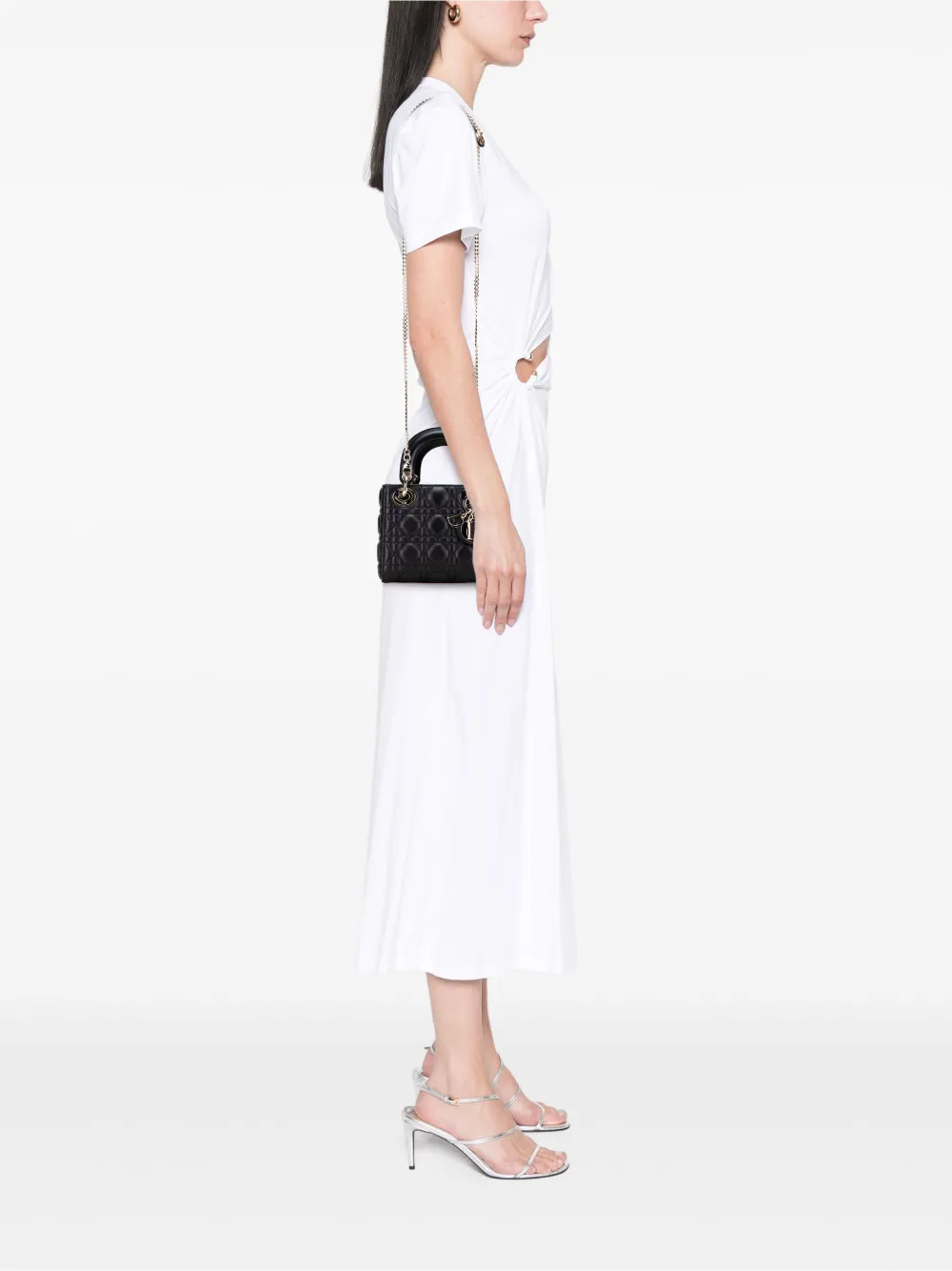 Christian Dior Pre-Owned 2021 Mini Lambskin Cannage Lady Dior satchel | Pre-Owned | Image 2